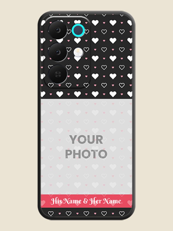 Custom White Color Love Symbols with Text Design on Photo On Space Black Custom Soft Matte Mobile Back Cover - Realme Narzo 90x 5G - alternate view