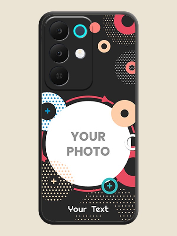 Custom Multicoloured Round Image On Space Black Custom Soft Matte Mobile Back Cover - Realme Narzo 90x 5G - alternate view