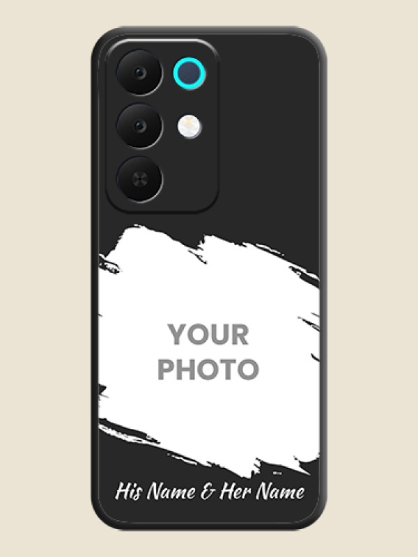 Custom Grunge Brush Strokes on Photo On Space Black Custom Soft Matte Mobile Back Cover - Realme Narzo 90x 5G - alternate view