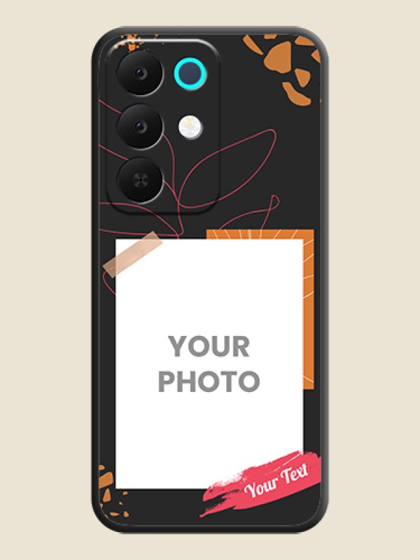 Custom Orange Photo Frame On Space Black Custom Soft Matte Mobile Back Cover - Realme Narzo 90x 5G - alternate view