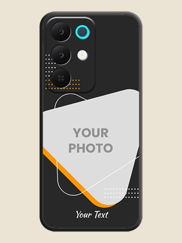 Custom Yellow Triangle on Photo On Space Black Custom Soft Matte Mobile Back Cover - Realme Narzo 90x 5G - alternate view