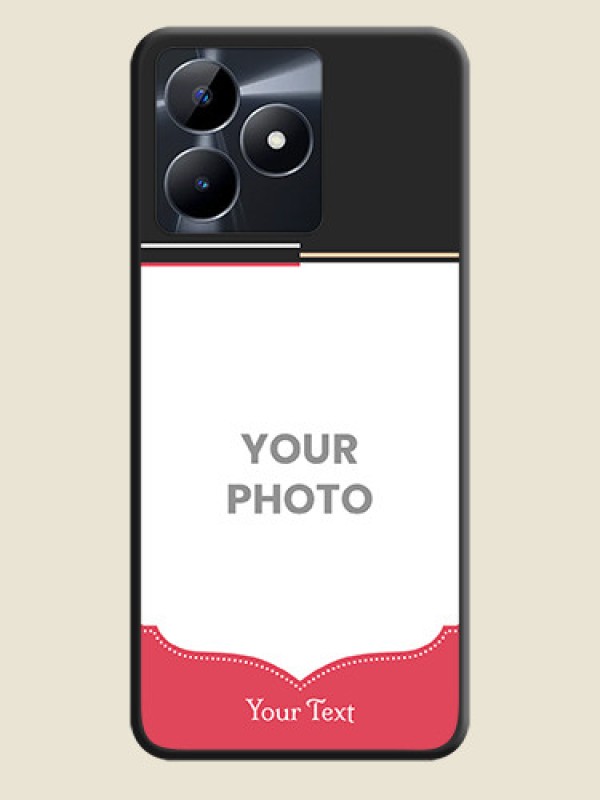 Custom Classic Plain Design with Name - Photo on Space Black Soft Matte Phone Cover - Realme Narzo N53 - alternate view