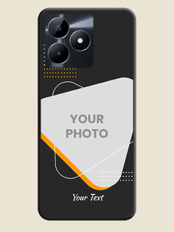 Custom Yellow Triangle - Photo on Space Black Soft Matte Phone Cover - Realme Narzo N53 - alternate view