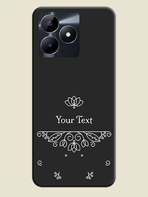 Custom Lotus Garden Custom Text On Space Black Personalized Soft Matte Phone Covers - Realme Narzo N53 - alternate view
