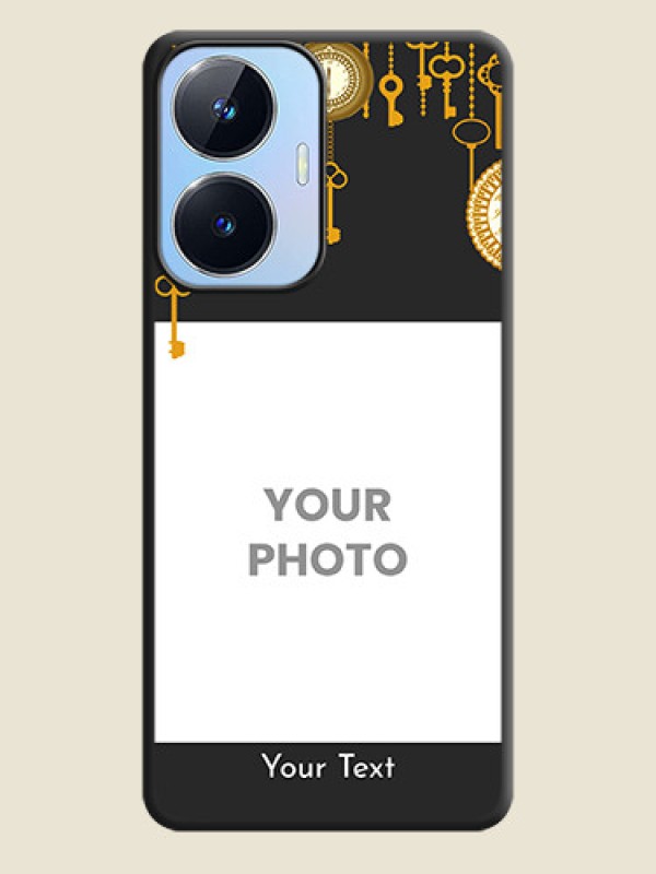 Custom Decorative Design with Text on Space Black Custom Soft Matte Back Cover - Realme Narzo N55 - alternate view
