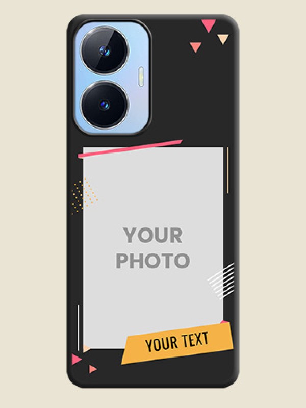 Custom Photo Frame with Triangle Small Dots on Photo on Space Black Soft Matte Back Cover - Realme Narzo N55 - alternate view