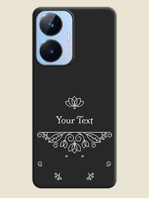 Custom Lotus Garden Custom Text On Space Black Personalized Soft Matte Phone Covers -Realme Narzo N55 - alternate view