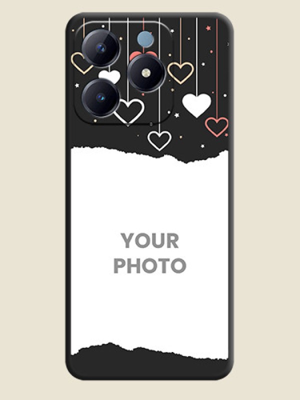 Custom Love Hangings with Splash Wave Picture On Space Black Custom Soft Matte Mobile Back Cover - Realme Narzo N63 - alternate view