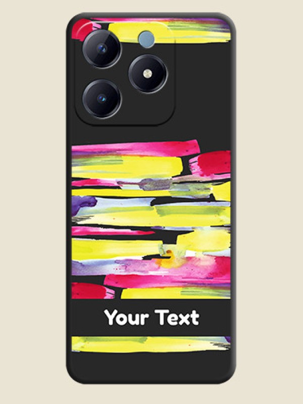 Custom Brush Coloured On Space Black Custom Soft Matte Mobile Back Cover - Realme Narzo N63 - alternate view