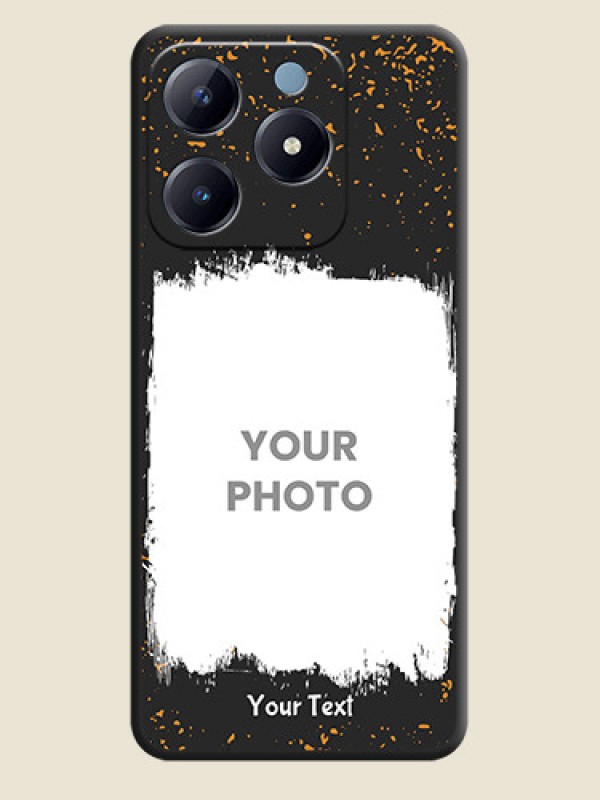 Custom Spray Free Design on Photo On Space Black Custom Soft Matte Mobile Back Cover - Realme Narzo N63 - alternate view