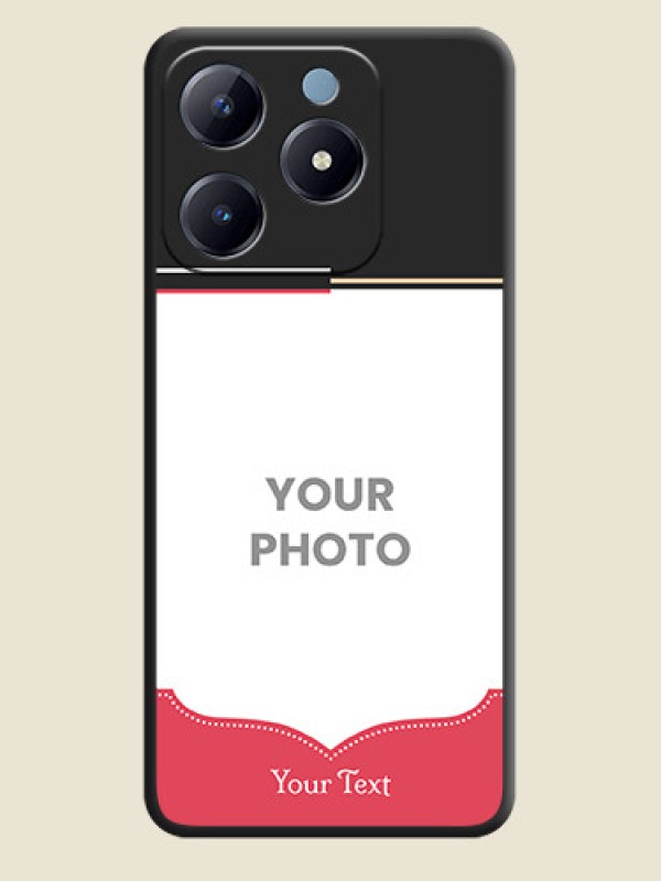 Custom Classic Plain Design with Name On Space Black Custom Soft Matte Mobile Back Cover - Realme Narzo N63 - alternate view