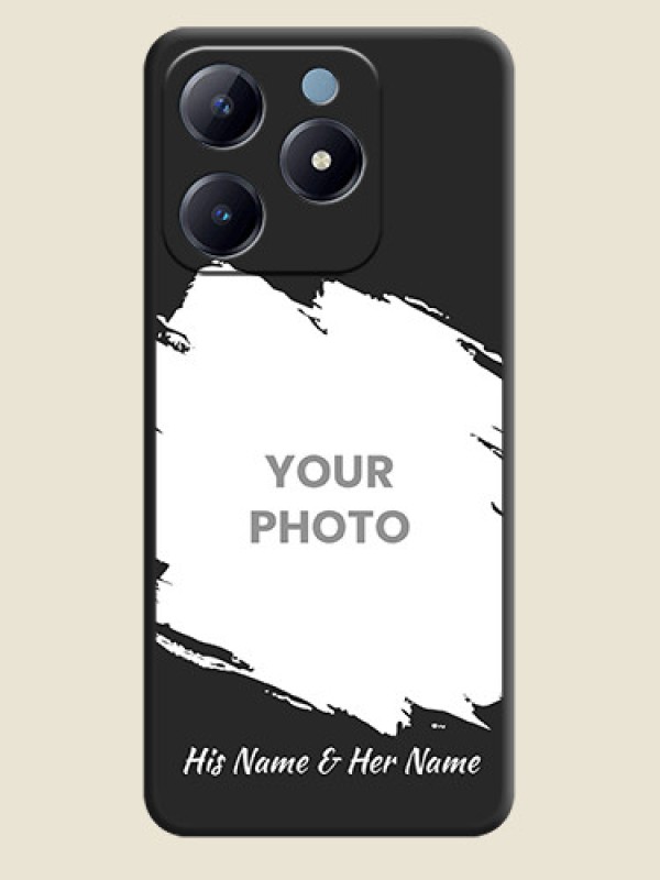 Custom Grunge Brush Strokes on Photo On Space Black Custom Soft Matte Mobile Back Cover - Realme Narzo N63 - alternate view
