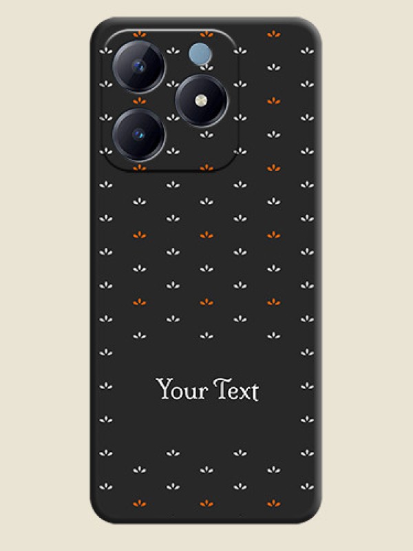 Custom Simple Pattern With Custom Text On Space Black Custom Soft Matte Mobile Back Cover - Realme Narzo N63 - alternate view