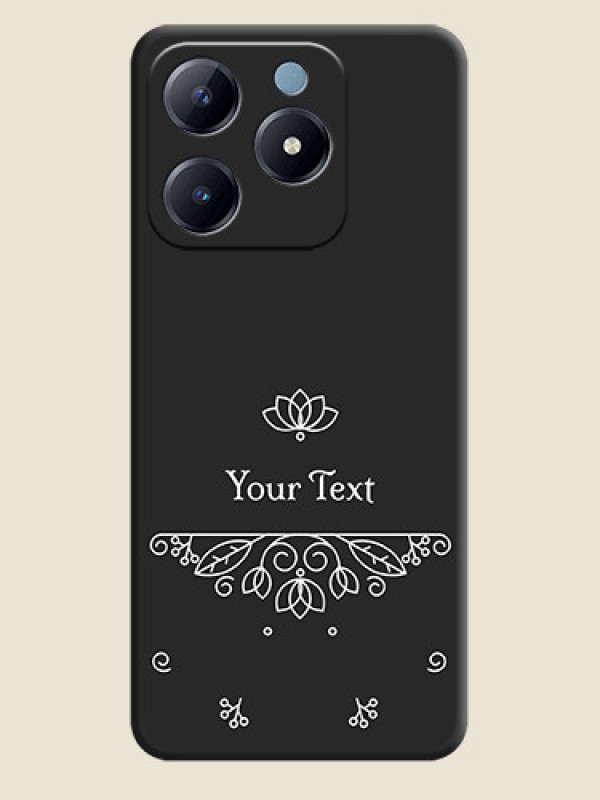 Custom Lotus Garden Custom Text On Space Black Custom Soft Matte Mobile Back Cover - Realme Narzo N63 - alternate view