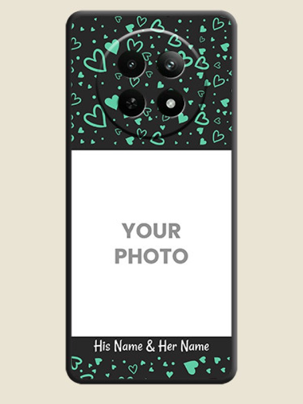 Custom Sea Green Indefinite Love Pattern - Photo on Space Black Soft Matte Mobile Cover - Realme Narzo N65 5G - alternate view