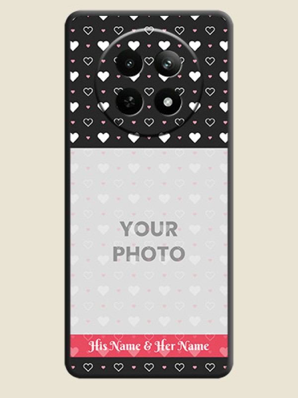 Custom White Color Love Symbols with Text Design - Photo on Space Black Soft Matte Phone Cover - Realme Narzo N65 5G - alternate view