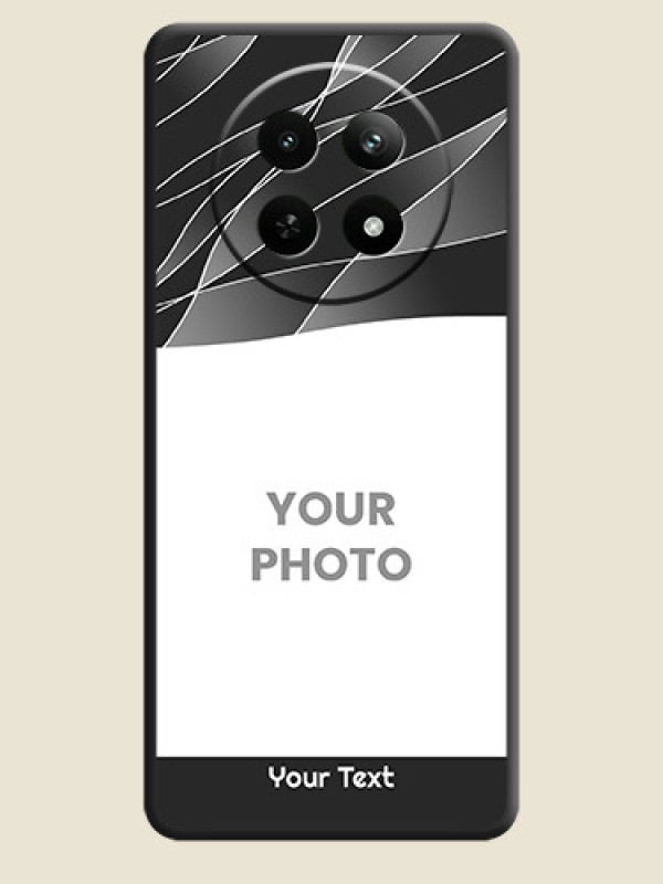 Custom Mixed Wave Lines - Photo on Space Black Soft Matte Mobile Cover - Realme Narzo N65 5G - alternate view