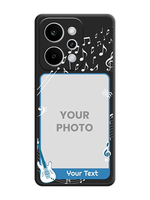 Custom Musical Theme Design with Text on Photo On Space Black Custom Soft Matte Mobile Back Cover - Realme Narzo Power 5G - alternate view