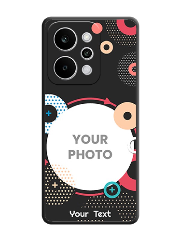 Custom Multicoloured Round Image On Space Black Custom Soft Matte Mobile Back Cover - Realme Narzo Power 5G - alternate view