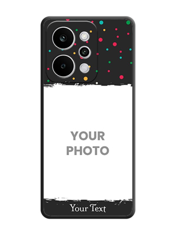 Custom Multicolor Dotted Pattern with Text On Space Black Custom Soft Matte Mobile Back Cover - Realme Narzo Power 5G - alternate view