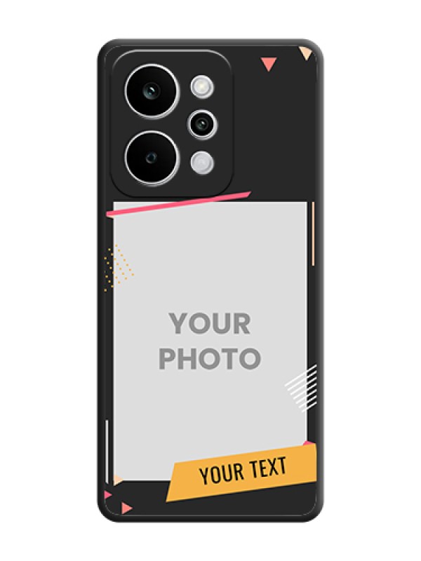 Custom Photo Frame with Triangle Small Dots on Photo On Space Black Custom Soft Matte Mobile Back Cover - Realme Narzo Power 5G - alternate view