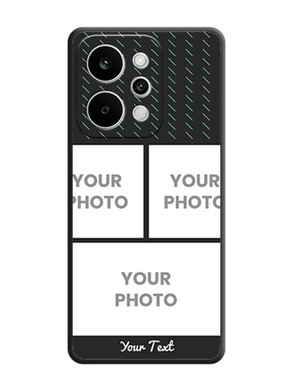 Custom Cross Dotted Pattern with 2 Image Holder On Space Black Custom Soft Matte Mobile Back Cover - Realme Narzo Power 5G - alternate view