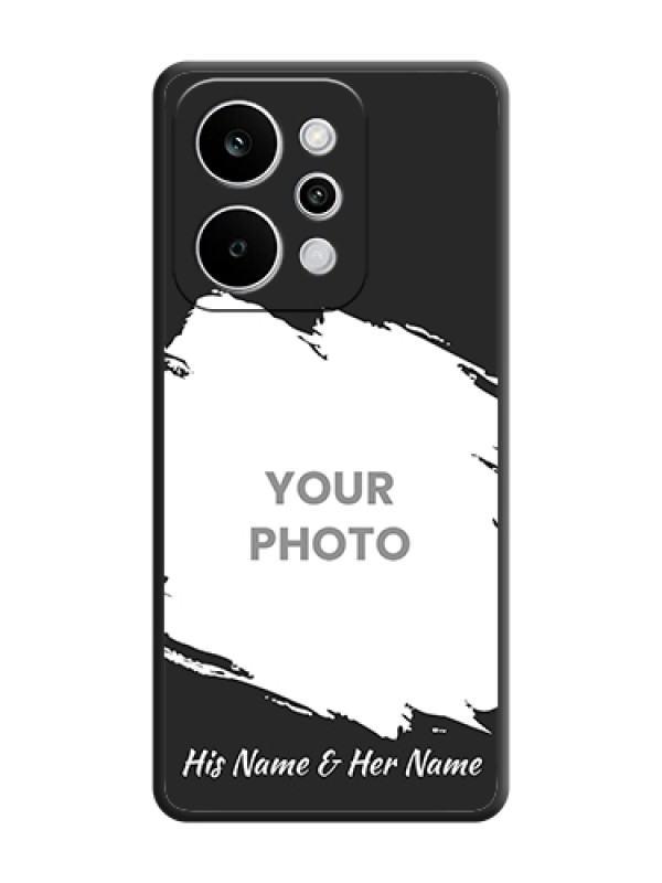 Custom Grunge Brush Strokes on Photo On Space Black Custom Soft Matte Mobile Back Cover - Realme Narzo Power 5G - alternate view