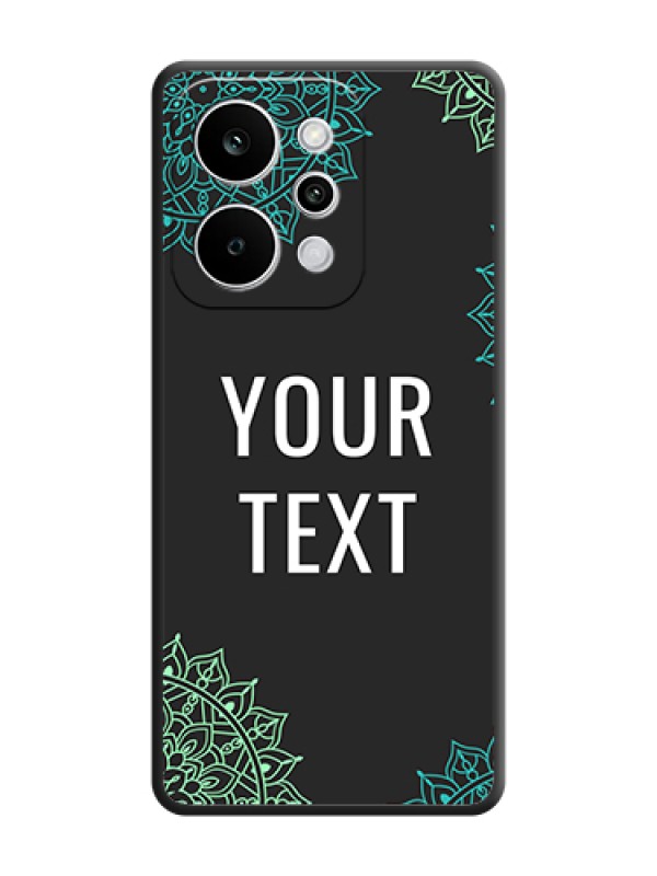 Custom Your Name with Floral Design On Space Black Custom Soft Matte Mobile Back Cover - Realme Narzo Power 5G - alternate view