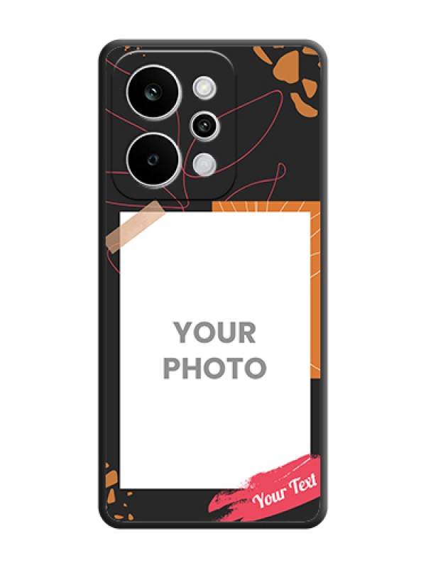 Custom Orange Photo Frame On Space Black Custom Soft Matte Mobile Back Cover - Realme Narzo Power 5G - alternate view