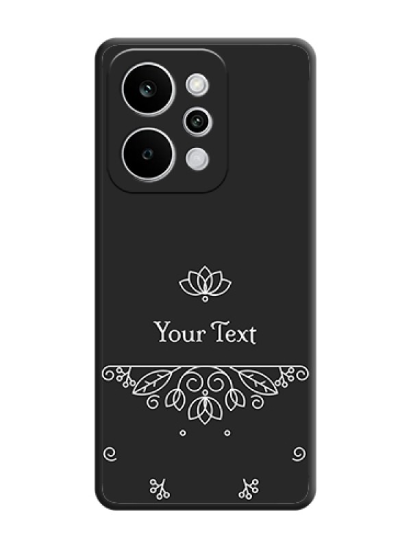 Custom Lotus Garden Custom Text On Space Black Custom Soft Matte Mobile Back Cover - Realme Narzo Power 5G - alternate view