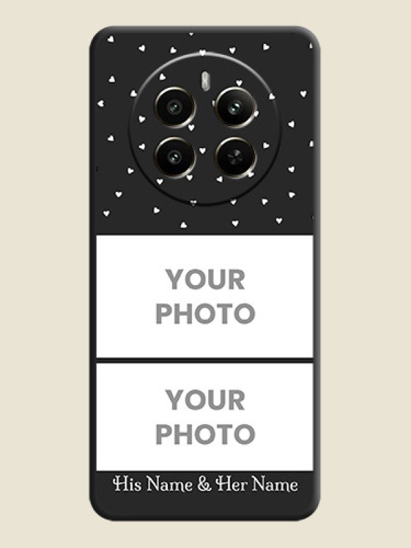 Custom Miniature Love Symbols with Name on Space Black Custom Soft Matte Back Cover - Realme P1 5G - alternate view