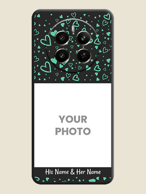 Custom Sea Green Indefinite Love Pattern - Photo on Space Black Soft Matte Mobile Cover - Realme P1 5G - alternate view