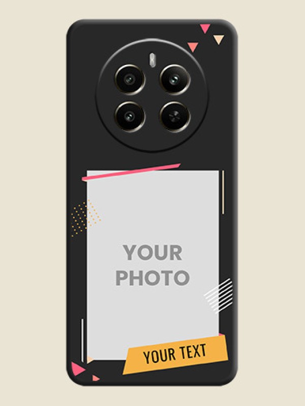 Custom Photo Frame with Triangle Small Dots - Photo on Space Black Soft Matte Back Cover - Realme P1 5G - alternate view