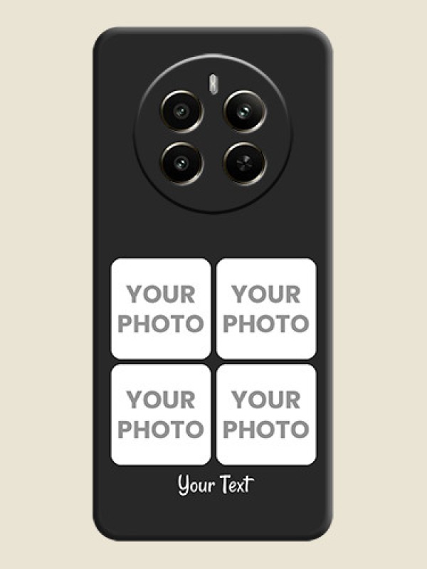 Custom Floral Art with 6 Image Holder - Photo on Space Black Soft Matte Mobile Case - Realme P1 5G - alternate view