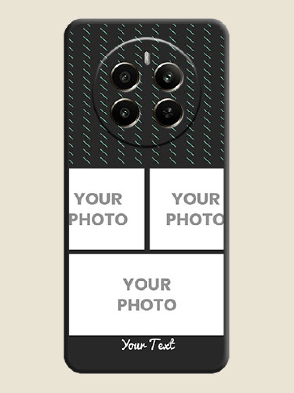 Custom Cross Dotted Pattern with 2 Image Holder on Personalised Space Black Soft Matte Cases - Realme P1 5G - alternate view