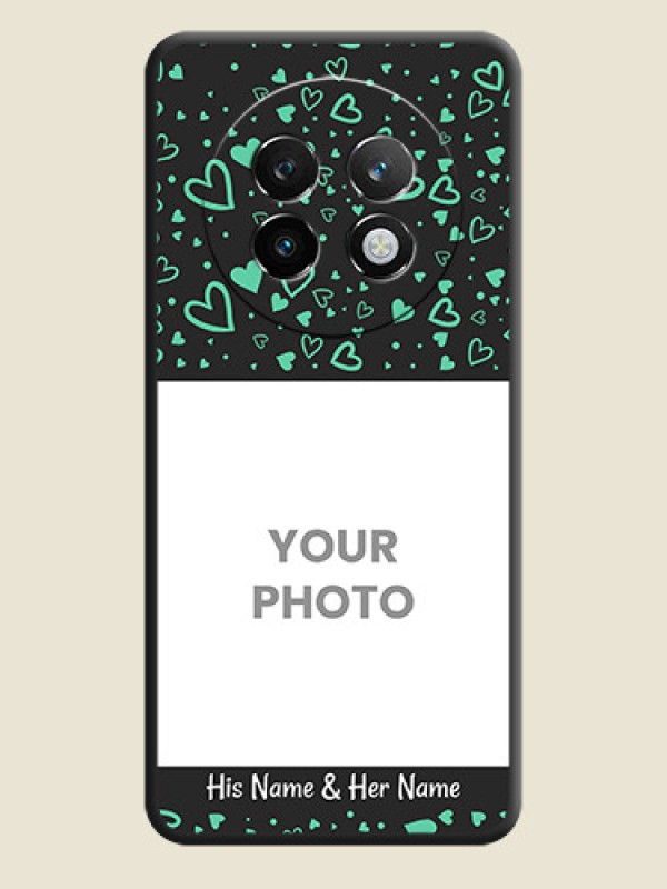 Custom Sea Green Indefinite Love Pattern on Photo On Space Black Custom Soft Matte Mobile Back Cover - Realme P1 Speed 5G - alternate view