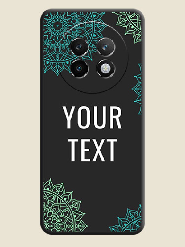 Custom Your Name with Floral Design On Space Black Custom Soft Matte Mobile Back Cover - Realme P1 Speed 5G - alternate view