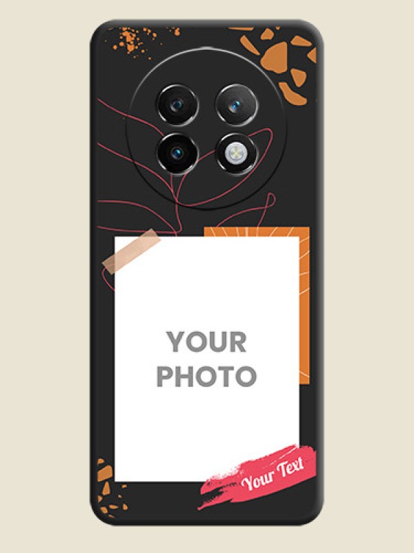 Custom Orange Photo Frame On Space Black Custom Soft Matte Mobile Back Cover - Realme P1 Speed 5G - alternate view