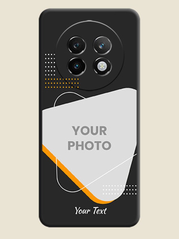 Custom Yellow Triangle on Photo On Space Black Custom Soft Matte Mobile Back Cover - Realme P1 Speed 5G - alternate view