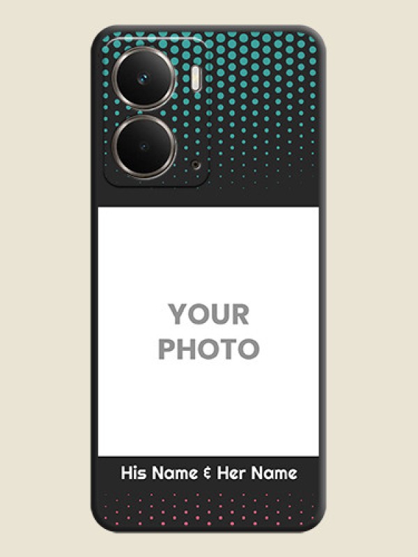 Custom Faded Dots with Grunge Photo Frame and Text On Space Black Custom Soft Matte Mobile Back Cover - Realme P3 5G - alternate view
