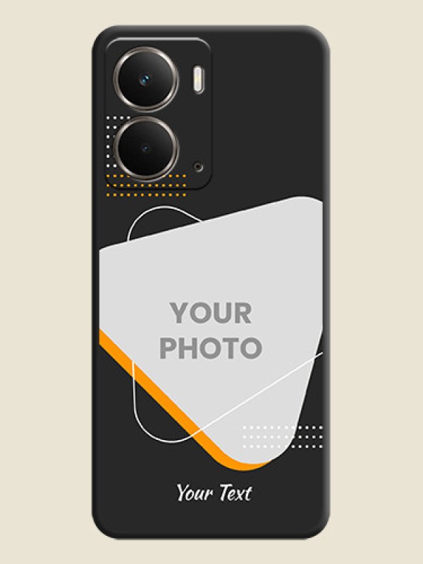 Custom Yellow Triangle on Photo On Space Black Custom Soft Matte Mobile Back Cover - Realme P3 5G - alternate view