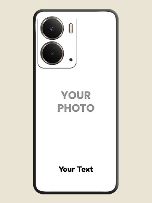 Custom Full Single Pic Upload With Text On Space Black Custom Soft Matte Mobile Back Cover - Realme P3 5G - alternate view
