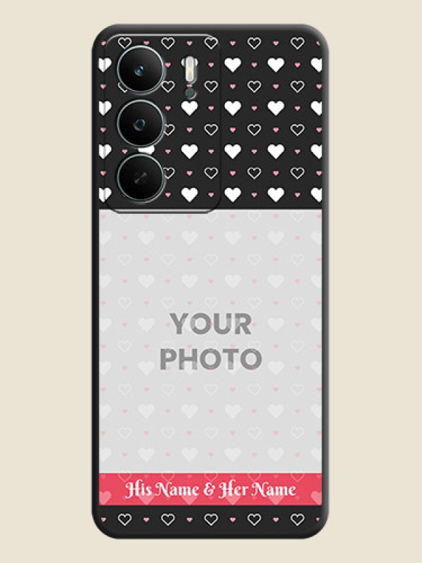 Custom White Color Love Symbols with Text Design on Photo On Space Black Custom Soft Matte Mobile Back Cover - Realme P3 Lite 5G - alternate view