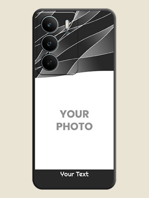 Custom Mixed Wave Lines on Photo On Space Black Custom Soft Matte Mobile Back Cover - Realme P3 Lite 5G - alternate view