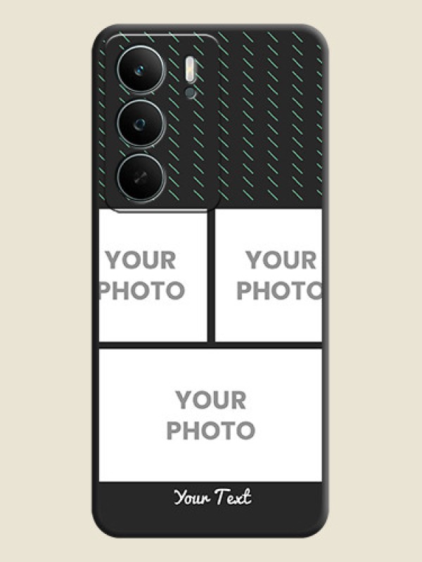 Custom Cross Dotted Pattern with 2 Image Holder On Space Black Custom Soft Matte Mobile Back Cover - Realme P3 Lite 5G - alternate view