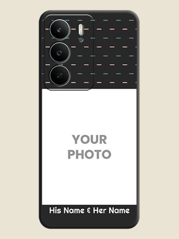 Custom Line Pattern Design with Text On Space Black Custom Soft Matte Mobile Back Cover - Realme P3 Lite 5G - alternate view