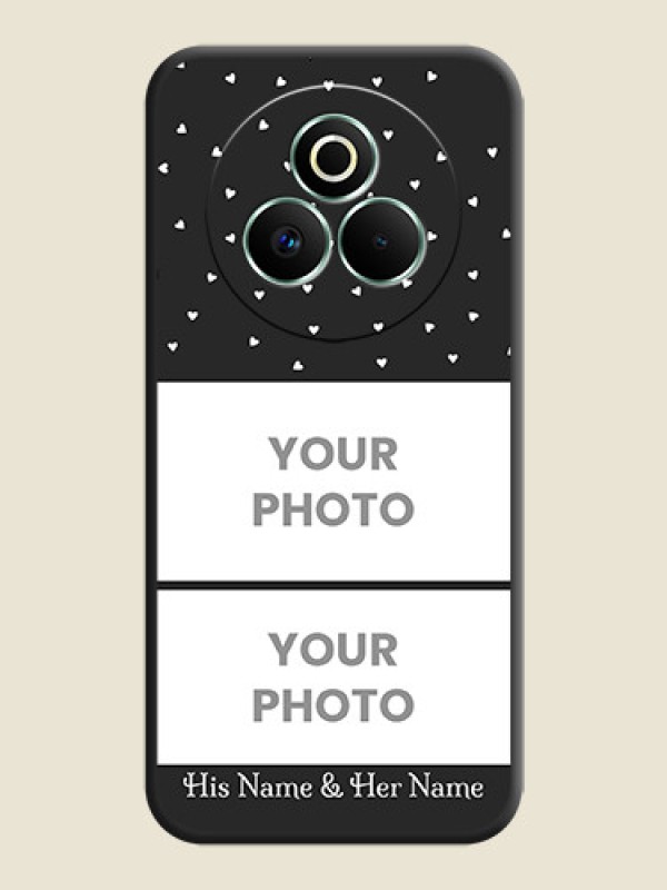 Custom Miniature Love Symbols with Name On Space Black Custom Soft Matte Mobile Back Cover - Realme P3 Pro 5G - alternate view