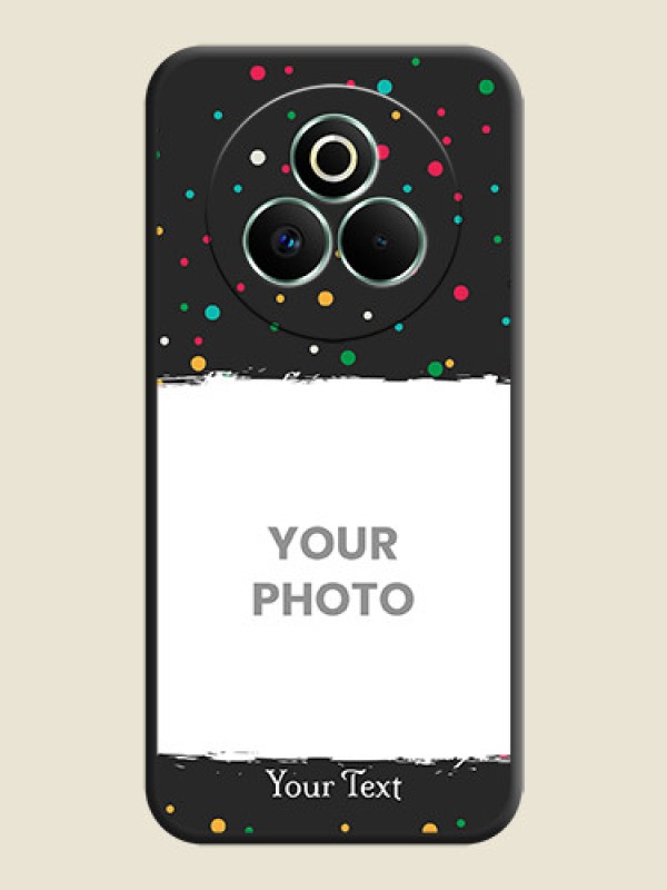 Custom Multicolor Dotted Pattern with Text On Space Black Custom Soft Matte Mobile Back Cover - Realme P3 Pro 5G - alternate view