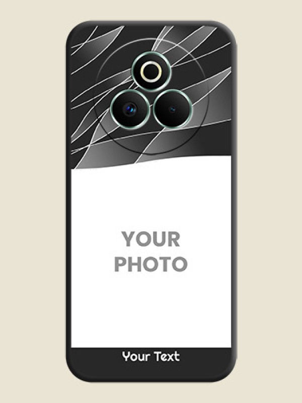 Custom Mixed Wave Lines on Photo On Space Black Custom Soft Matte Mobile Back Cover - Realme P3 Pro 5G - alternate view