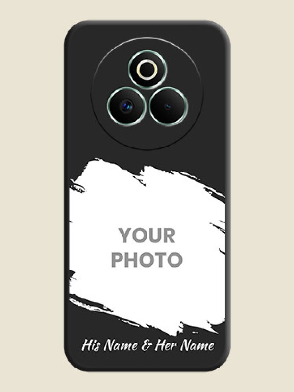 Custom Grunge Brush Strokes on Photo On Space Black Custom Soft Matte Mobile Back Cover - Realme P3 Pro 5G - alternate view